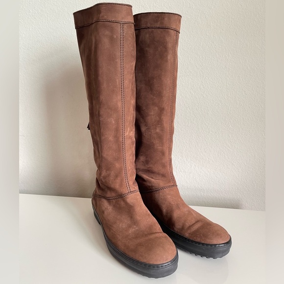 TOD’s BROWN RIDER BOOTS 7.5 - Picture 3 of 8